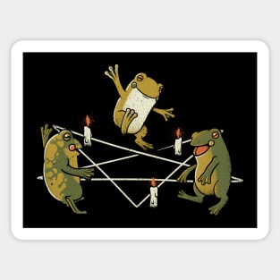 Dancing Frog Pentagram Witchcraft by Tobe Fonseca Sticker